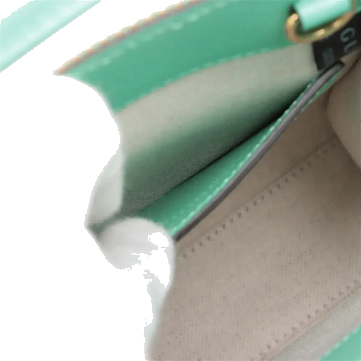 Pre-Loved Jumbo GG Mini Tote Tote Monogram Coated Canvas Mini with Gold Hardware, Beige and Green