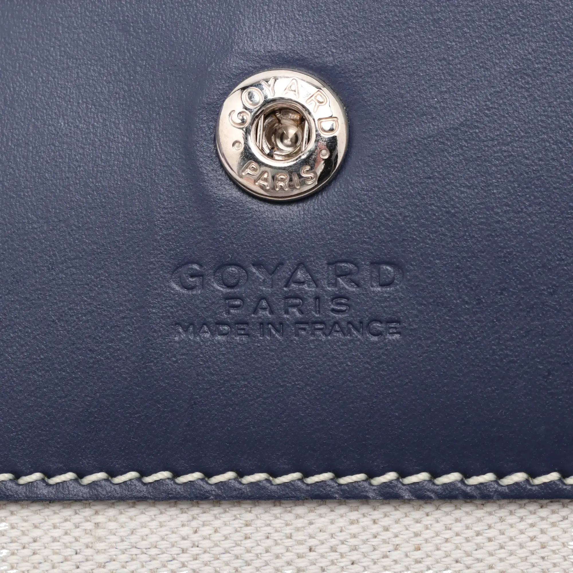 Pre-Loved Saint Louis Tote Goyardine Coated Canvas PM, Navy Blue