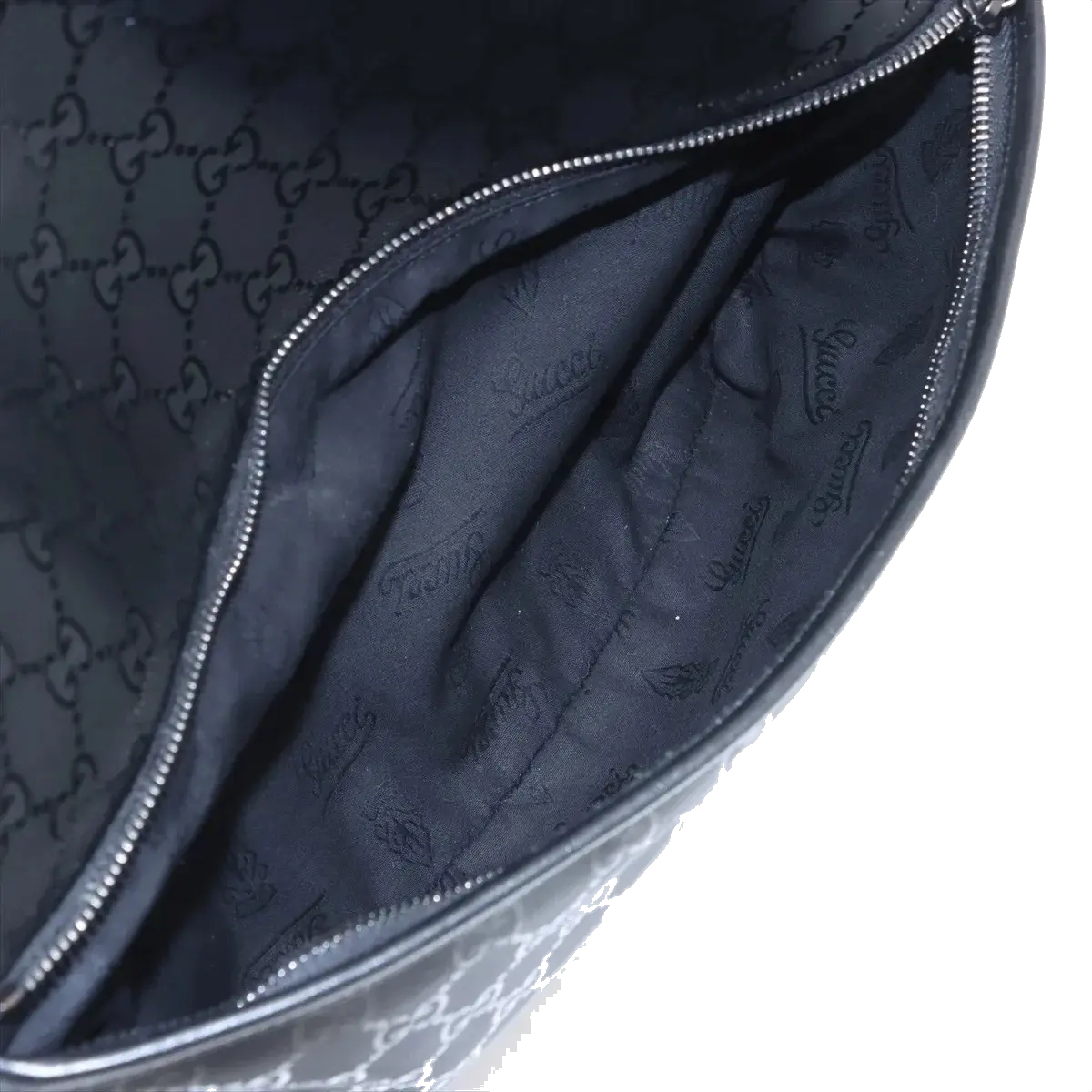 Pre-Loved GG Imprime Backpack Monogram Coated Canvas with Silver Hardware, Black
