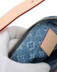 Pre-Loved Baggy PM Pochette Monogram Denim PM with Gold Hardware, Blue