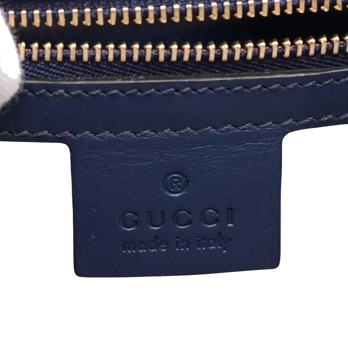 Pre-Loved Sylvie Shoulder Bag Leather Small with Gold Hardware, Navy Blue