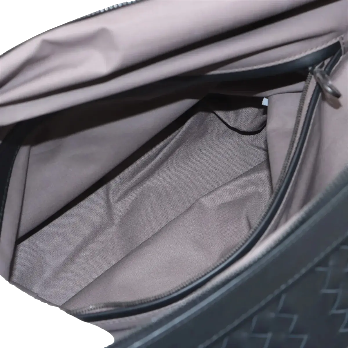 Pre-Loved Intrecciato Boston Duffle Duffle Bag Intrecciato Leather Large with Aged Silver Hardware, Black