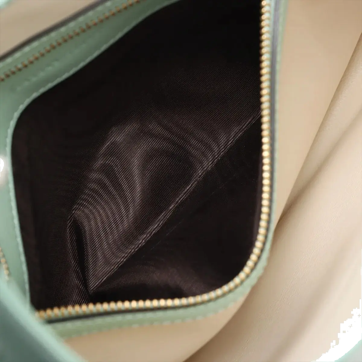 Pre-Loved Jackie Shoulder Bag Leather Small with Gold Hardware, Mint Green