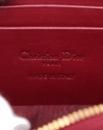 Pre-Loved Lady Dior Phone Holder Crossbody Bag Cannage Patent Leather Mini with Gold Hardware, Red
