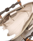 Pre-Loved Bamboo Shopper Tote Leather Medium with Gold Hardware, Champagne Gold