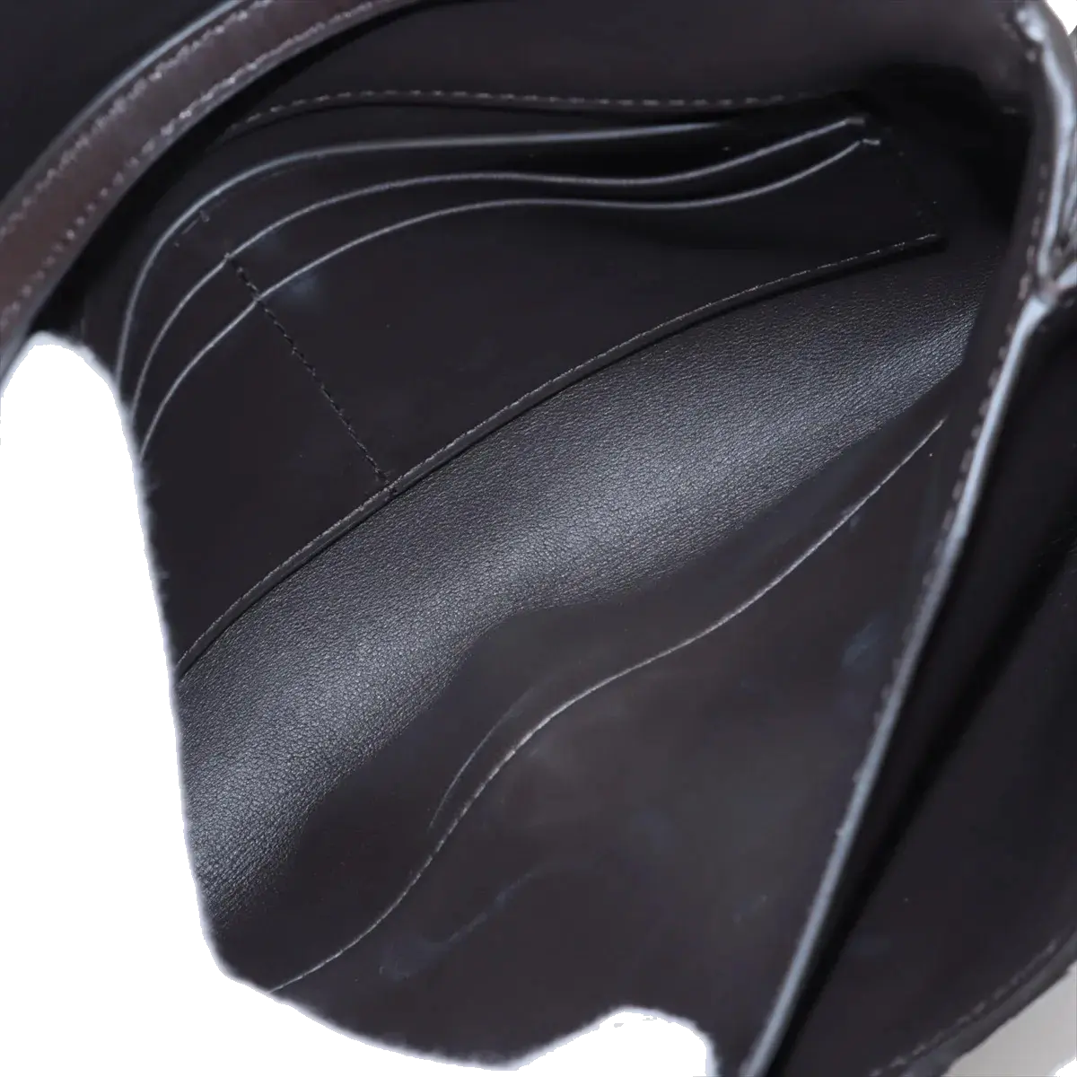 Pre-Loved Andiamo Crossbody Bag Intrecciato Leather Small with Gold Hardware, Dark Brown