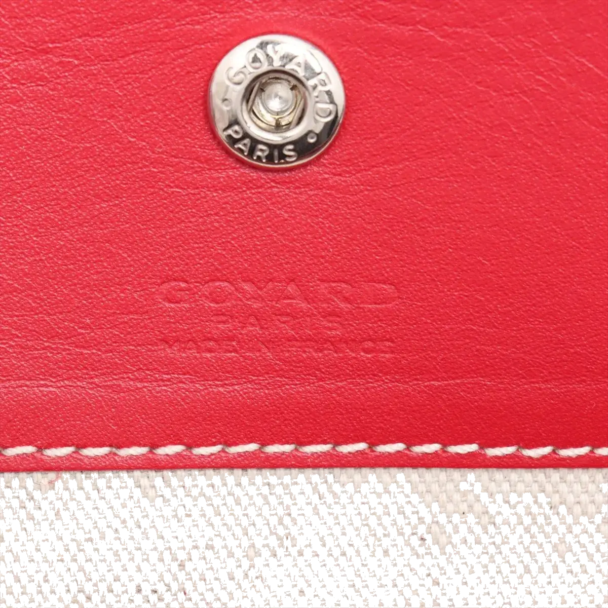 Pre-Loved Saint Louis Tote Goyardine Coated Canvas PM with Silver Hardware, Red