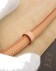 Pre-Loved Pochette Twin Crossbody Bag Monogram Coated Canvas GM with Gold Hardware, Brown
