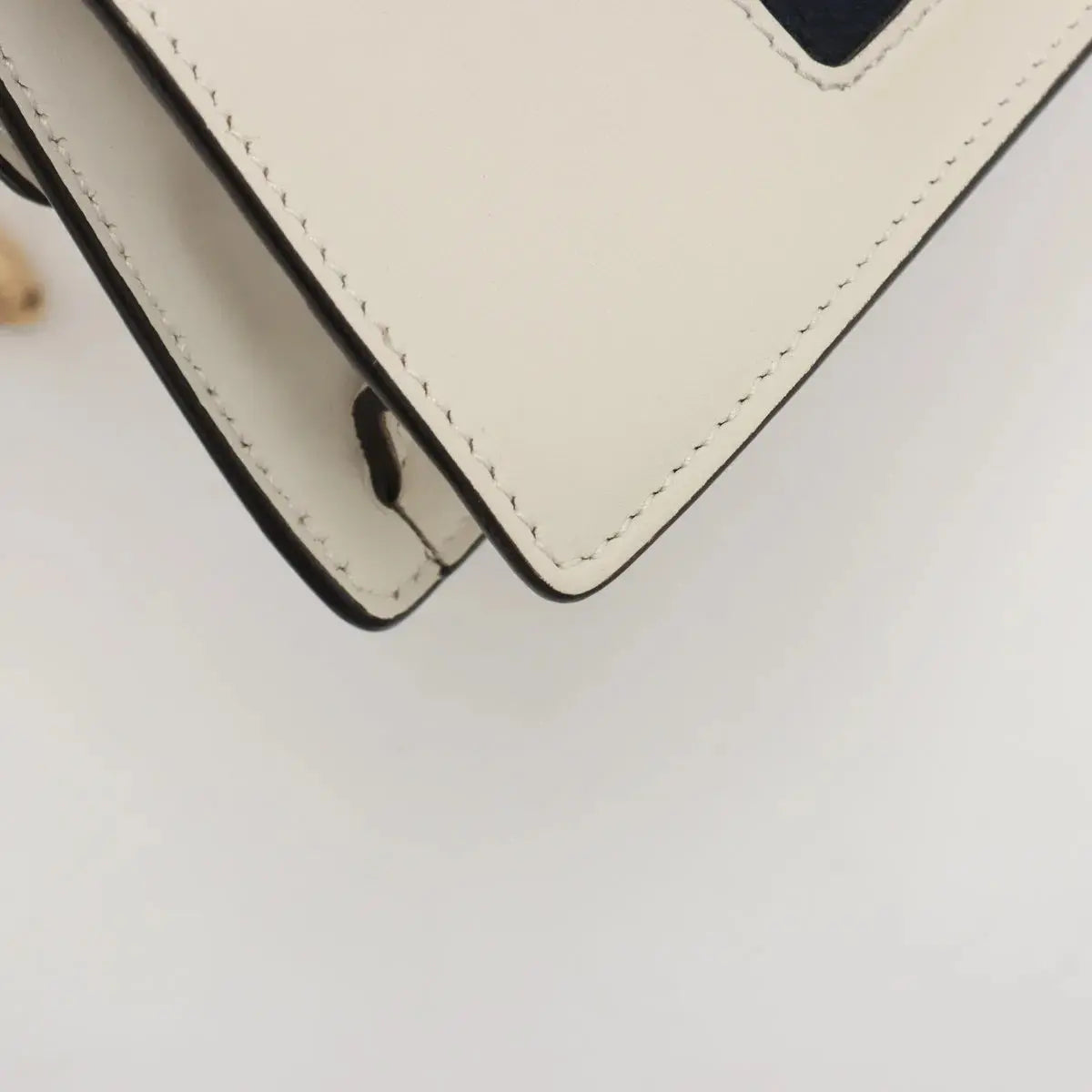 Pre-Loved Sylvie Crossbody Bag Leather Mini with Gold Hardware, White
