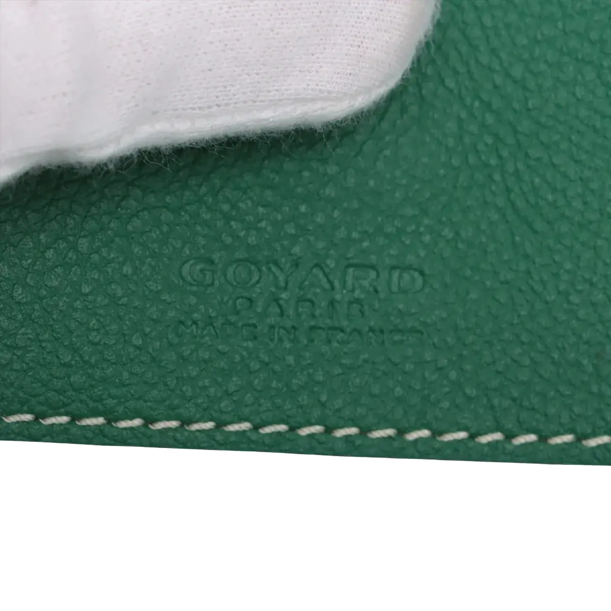 Pre-Loved Saint Louis Tote Goyardine Chevron Coated Canvas GM, Green