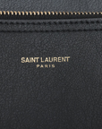 Pre-Loved Shopping Tote Leather with Gold Hardware, Black