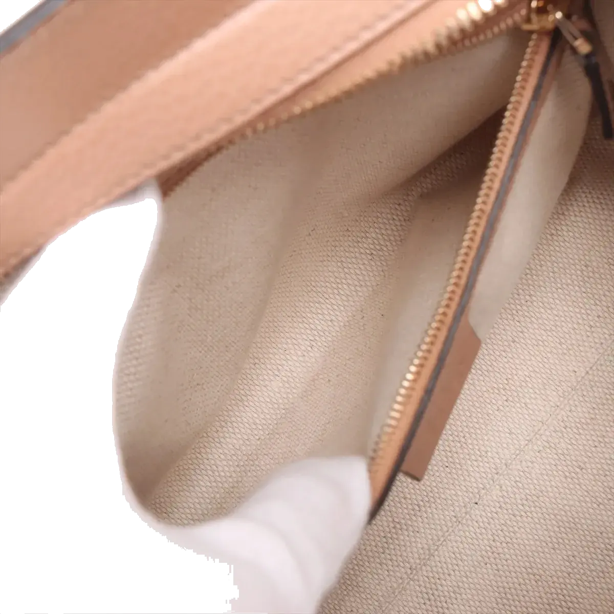 Pre-Loved Soho Tote Leather Small with Gold Hardware, Beige