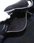 Pre-Loved Big Bag Tote Leather Small with Silver Hardware, Black