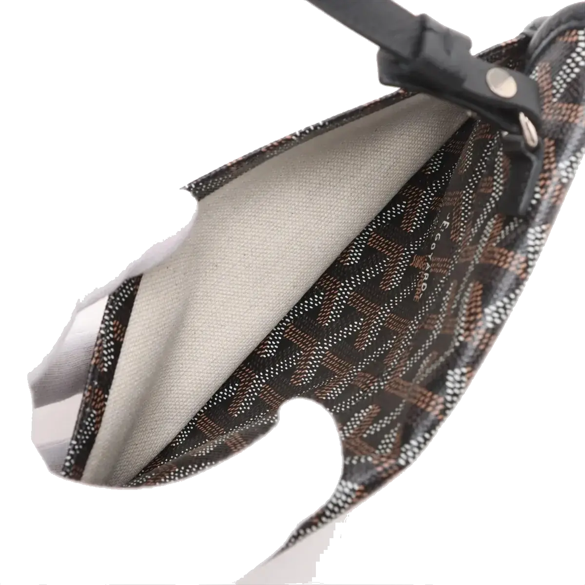 Pre-Loved Saint Louis Tote Goyardine Coated Canvas GM with Silver Hardware, Black
