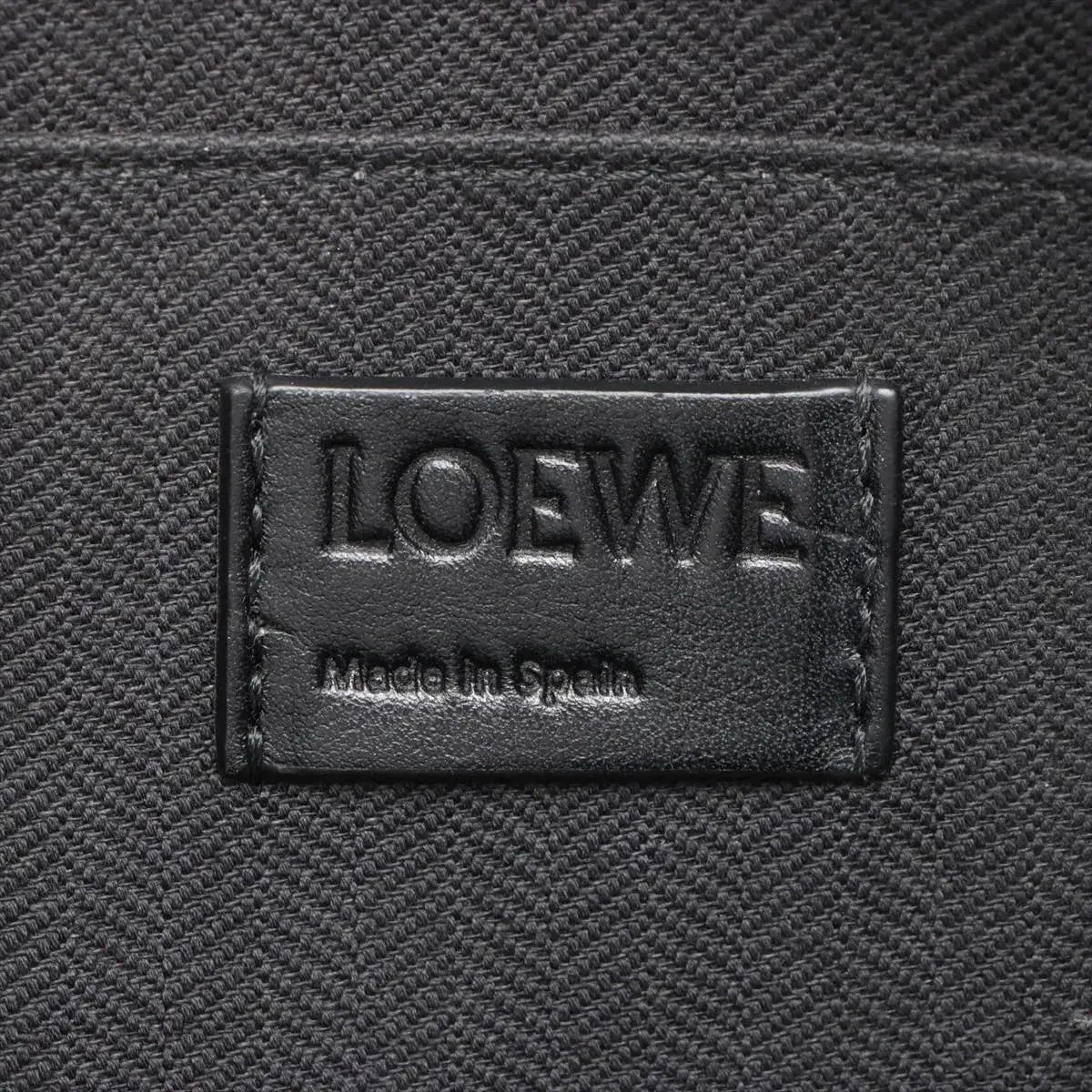 Pre-Loved Puzzle Fold Pouch Pochette Leather with Silver Hardware, Black