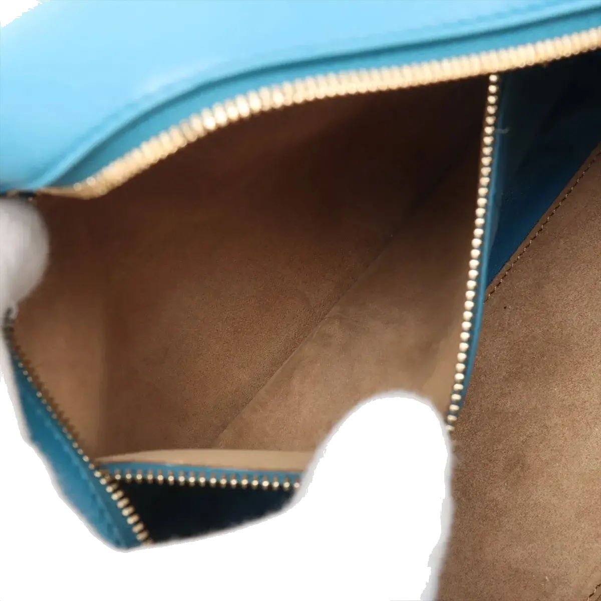 Pre-Loved Amazona Handbag Leather Small with Gold Hardware, Blue