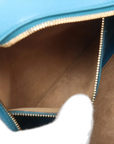 Pre-Loved Amazona Handbag Leather Small with Gold Hardware, Blue