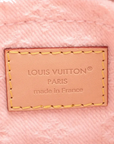 Pre-Loved Sunshine Crossbody Bag Monogram Denim Mini with Gold Hardware, Pink