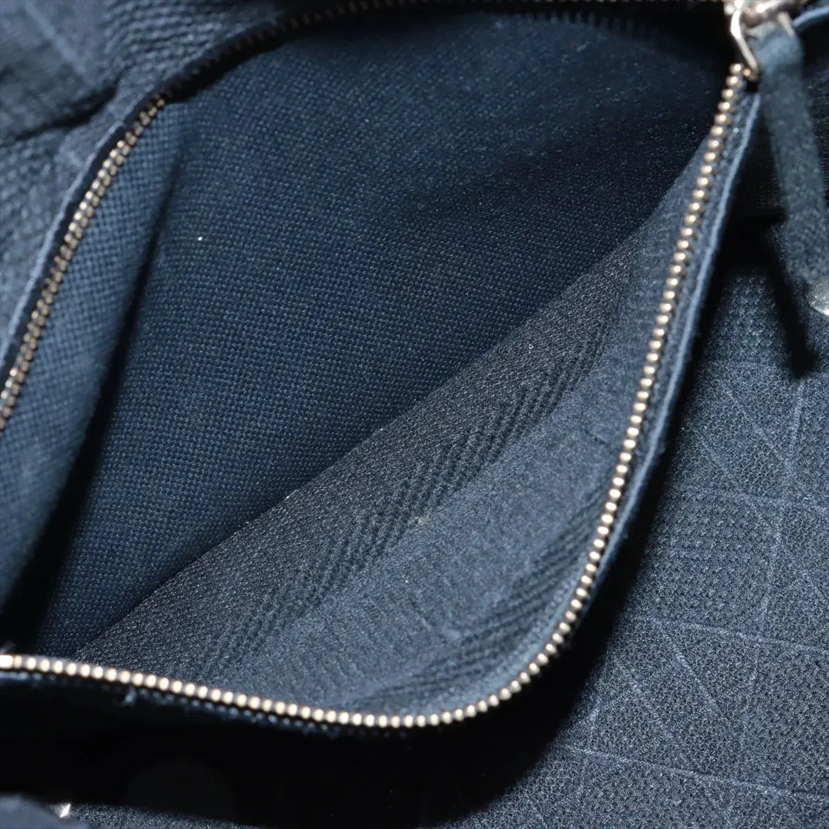 Pre-Loved Lady D-Lite Handbag Cannage Canvas Medium with Gold Hardware, Black