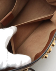 Pre-Loved Padlock Tote Monogram Coated Canvas Small with Gold Hardware, Beige Ebony