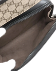 Pre-Loved GG Supreme Backpack GG Supreme Coated Canvas Small with Silver Hardware, Beige/Ebony