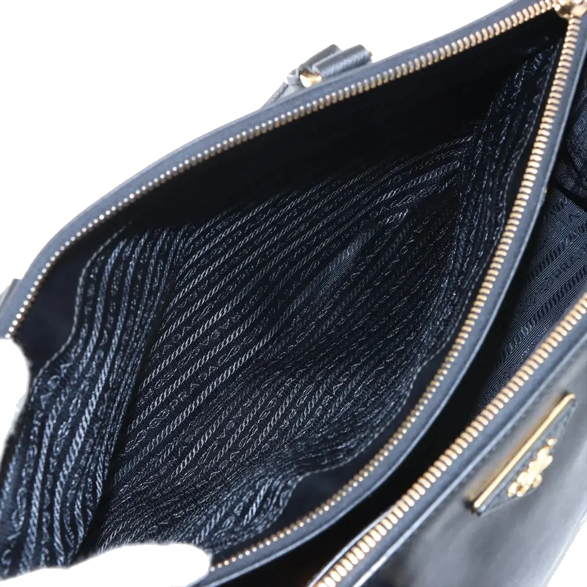 Pre-Loved Galleria Double Zip Tote Leather Medium with Gold Hardware, Black