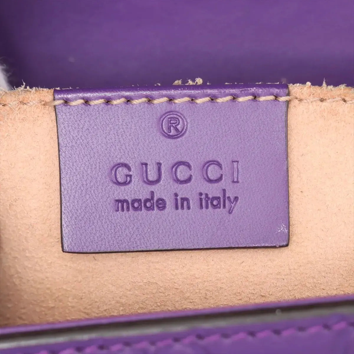 Pre-Loved Padlock Shoulder Bag Monogram Leather Mini with Gold Hardware, Purple