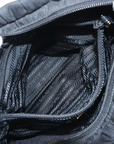 Pre-Loved Gaufre Tote Handbag Nylon with Gold Hardware, Black