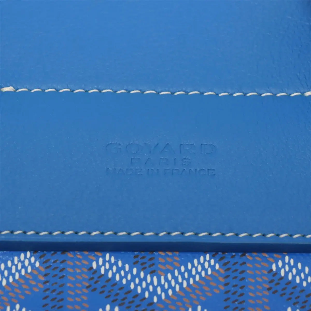 Pre-Loved Alpin Mini Backpack Goyardine Coated Canvas Mini with Silver Hardware, Blue