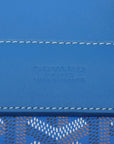 Pre-Loved Alpin Mini Backpack Goyardine Coated Canvas Mini with Silver Hardware, Blue