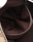 Pre-Loved GG Backpack Monogram Coated Canvas with Silver Hardware, Beige/Brown
