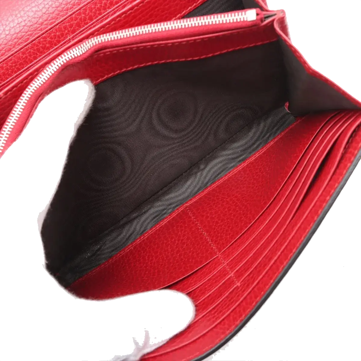 Pre-Loved Dionysus Wallet on Chain Crossbody Bag Leather Mini with Aged Silver Hardware, Red