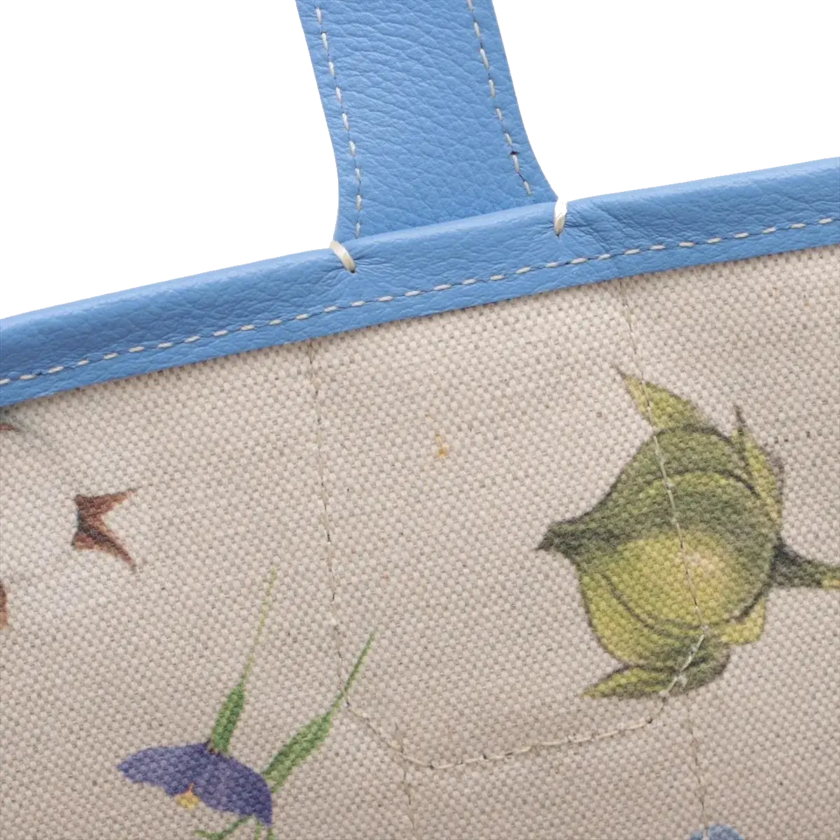 Pre-Loved Villette Tote Goyardine Chevron Coated Canvas PM, Light Blue
