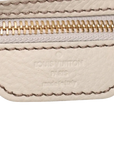 Pre-Loved Mahina XL Shoulder Bag Monogram Leather XL with Gold Hardware, Off-White