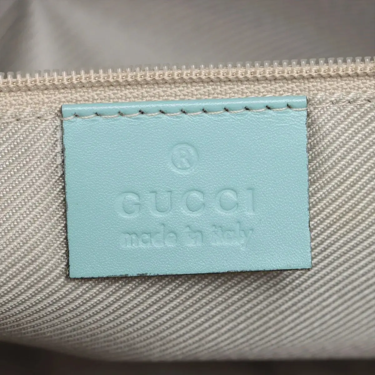 Pre-Loved Boston Handbag Microguccissima Leather Small with Gold Hardware, Light Blue
