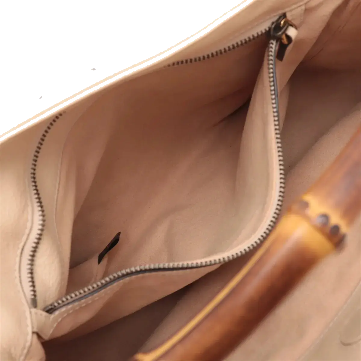 Pre-Loved Diana Bamboo Shoulder Bag Leather Medium with Gold Hardware, Beige