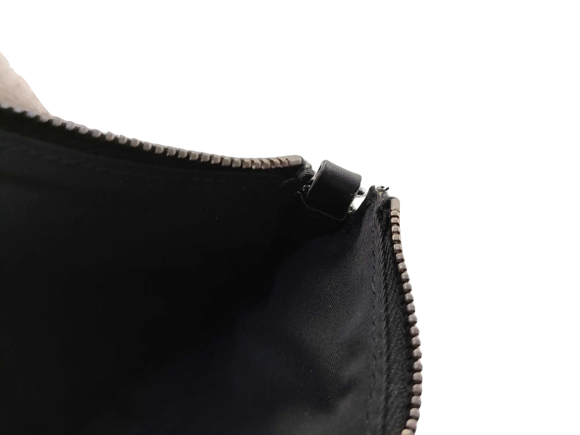 Pre-Loved Saddle Pochette Oblique Canvas Mini with Silver Hardware, Navy and Grey