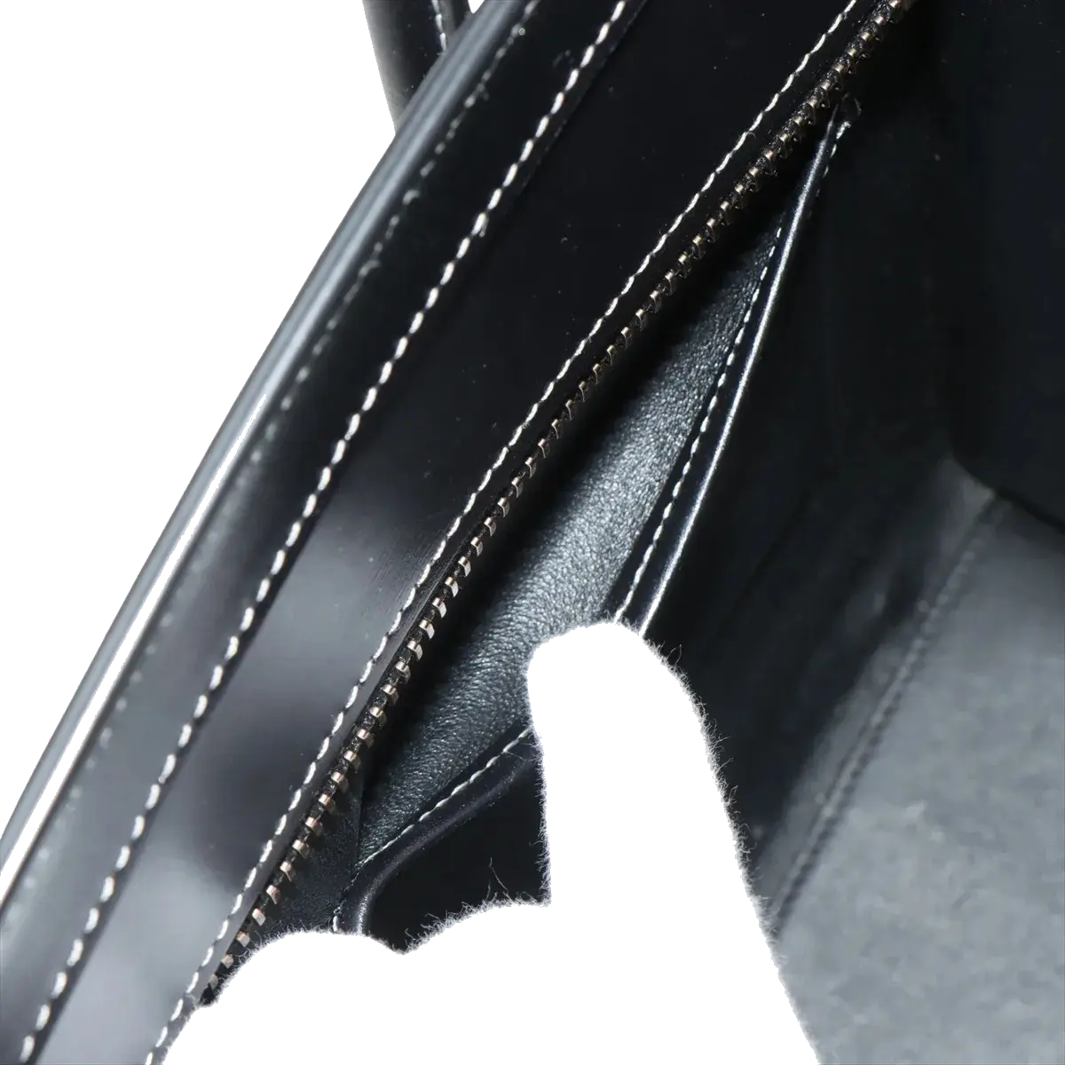 Pre-Loved Luggage Tote Leather Micro with Gold Hardware, Black and Grey