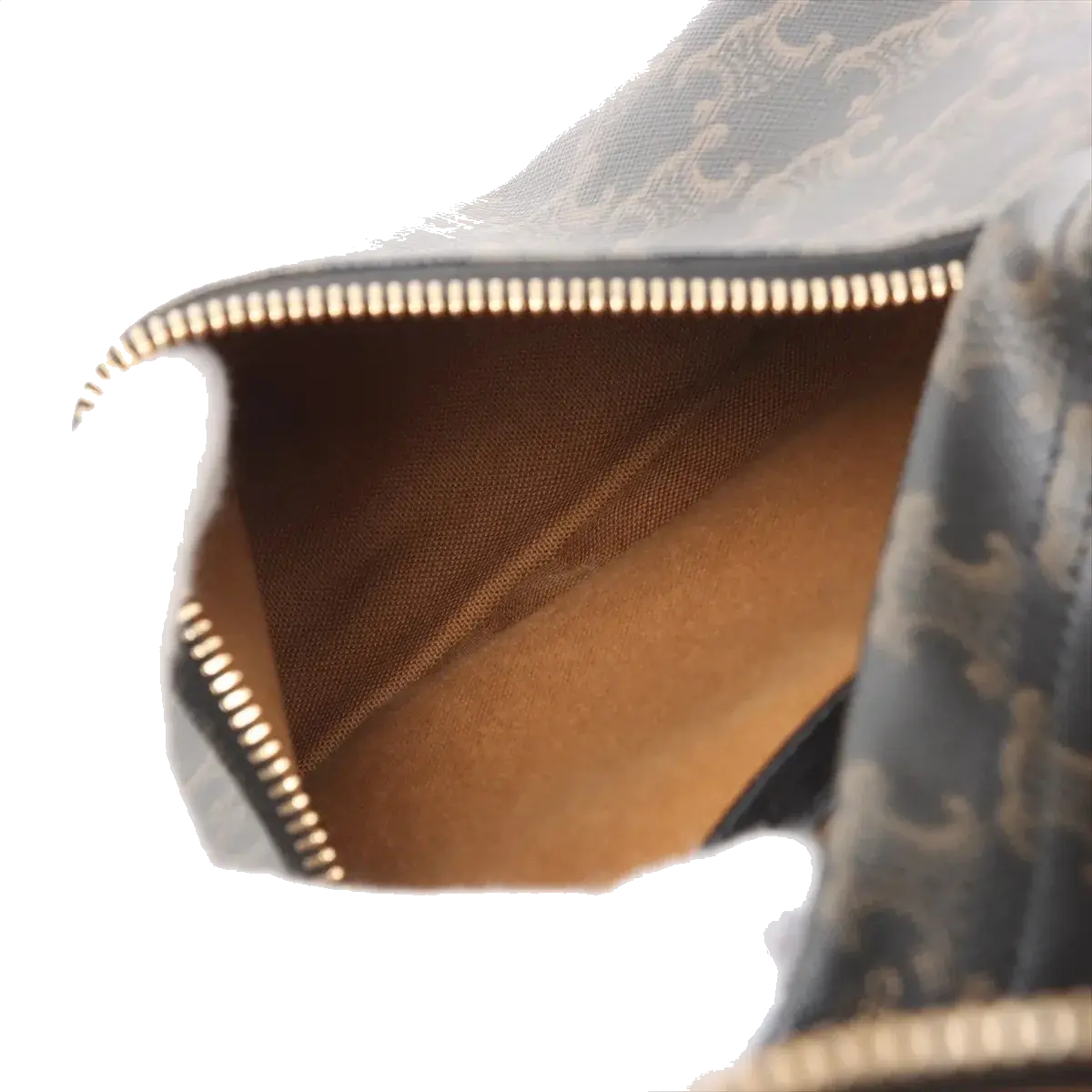 Pre-Loved Triomphe Backpack Triomphe Coated Canvas with Gold Hardware, Brown
