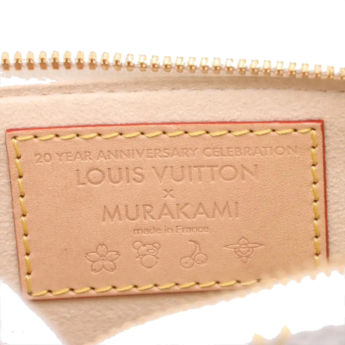 Pre-Loved Alma BB Handbag Monogram Coated Canvas BB with Gold Hardware, White Multicolore