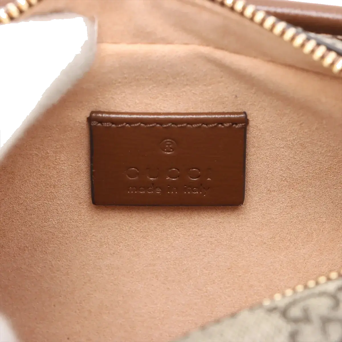 Pre-Loved GG Retro Interlocking G Camera Bag Crossbody Bag GG Supreme Coated Canvas Mini with Gold Hardware, Beige and Ebony