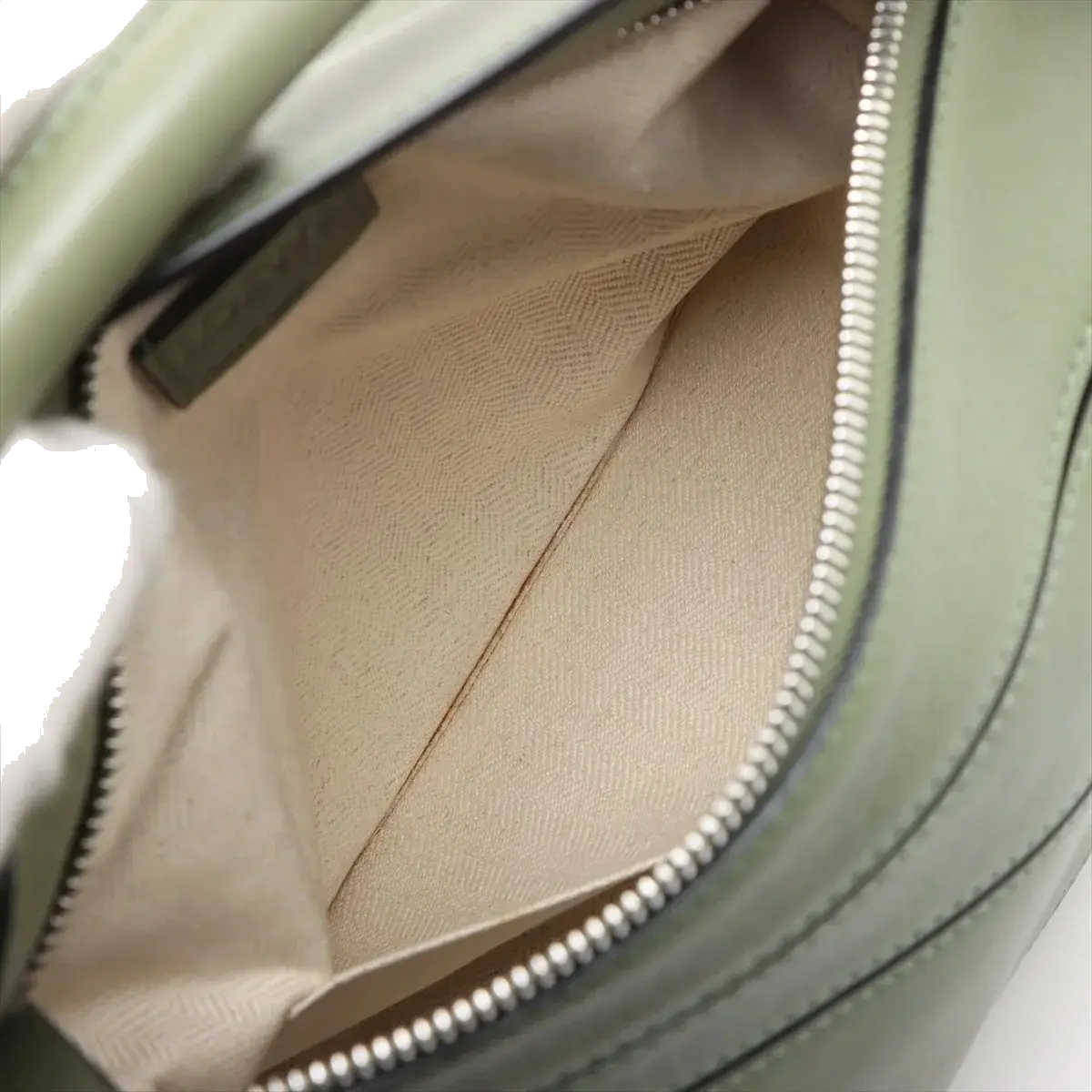 Pre-Loved Puzzle Handbag Leather Small with Silver Hardware, Green