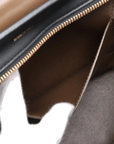 Pre-Loved Trapeze Handbag Leather Medium with Gold Hardware, Brown/Black/Blue