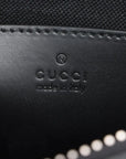 Pre-Loved GG Supreme Messenger Crossbody Bag Monogram Coated Canvas Small with Silver Hardware, Black