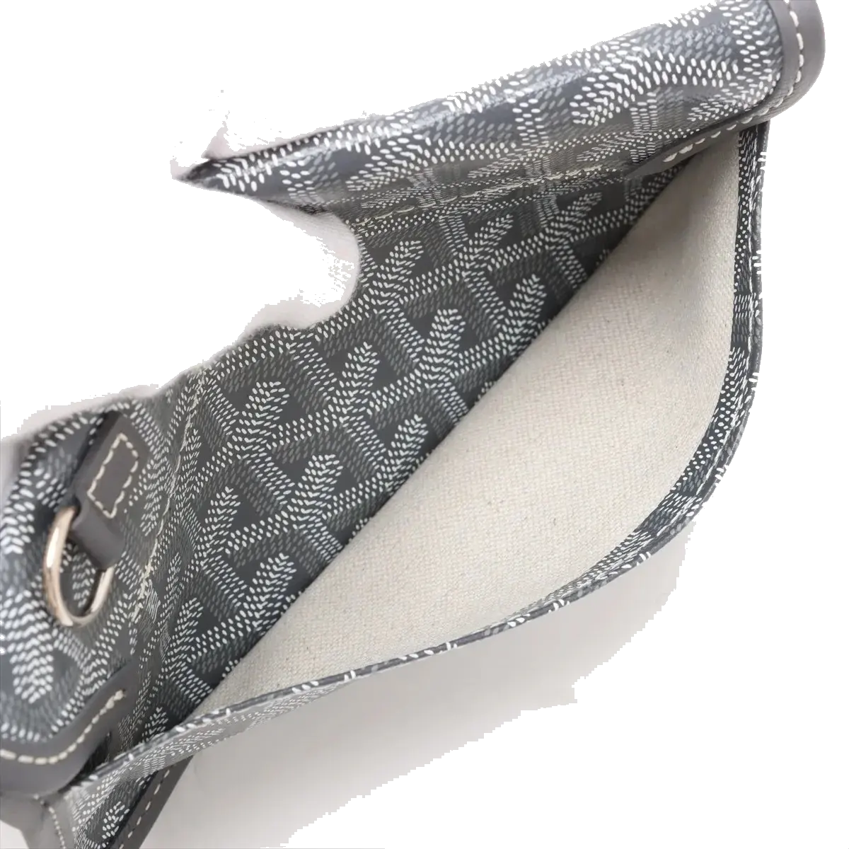Pre-Loved Saint Louis Tote Goyardine Coated Canvas GM with Silver Hardware, Grey