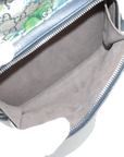 Pre-Loved GG Supreme Blooms Backpack Monogram Coated Canvas Small with Silver Hardware, Beige Blue Floral