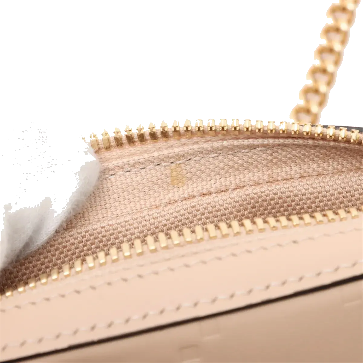 Pre-Loved GG Embossed Mini Chain Camera Bag Crossbody Bag Monogram Leather Mini with Gold Hardware, Beige