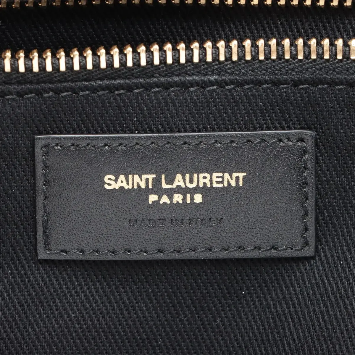 Pre-Loved Rive Gauche Tote Canvas Maxi with Gold Hardware, Black