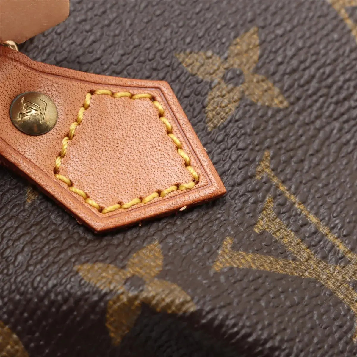 Pre-Loved Mini Speedy Handbag Monogram Coated Canvas Mini with Gold Hardware, Brown