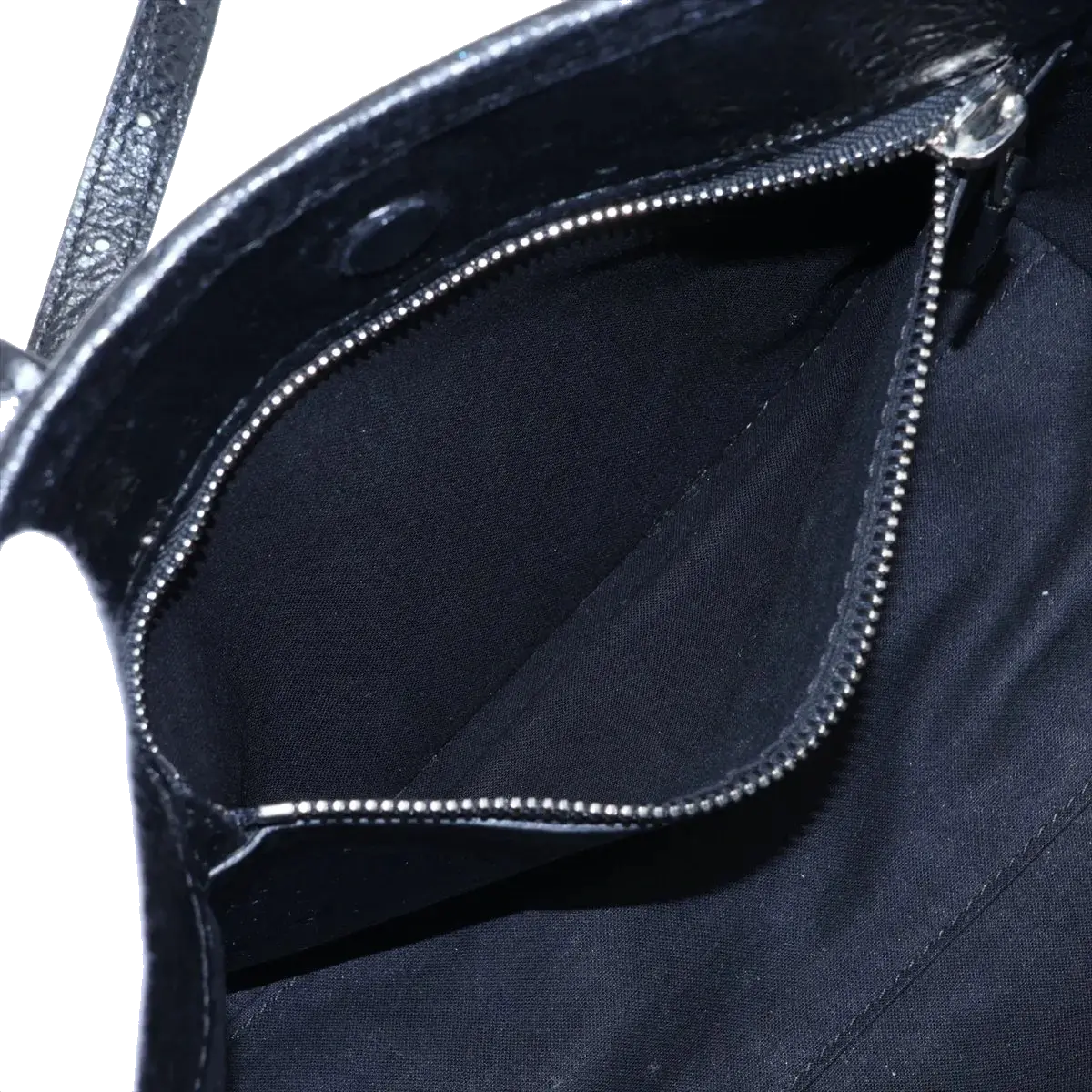 Pre-Loved Barbes East-West Shopper Tote Leather Small with Silver Hardware, Black